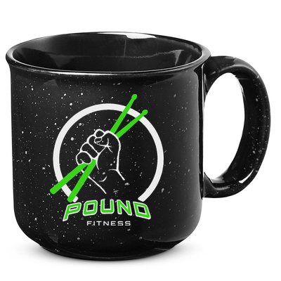 Pound Fitness With Drumsticks Graphic 15oz Campfire Ceramic Mug