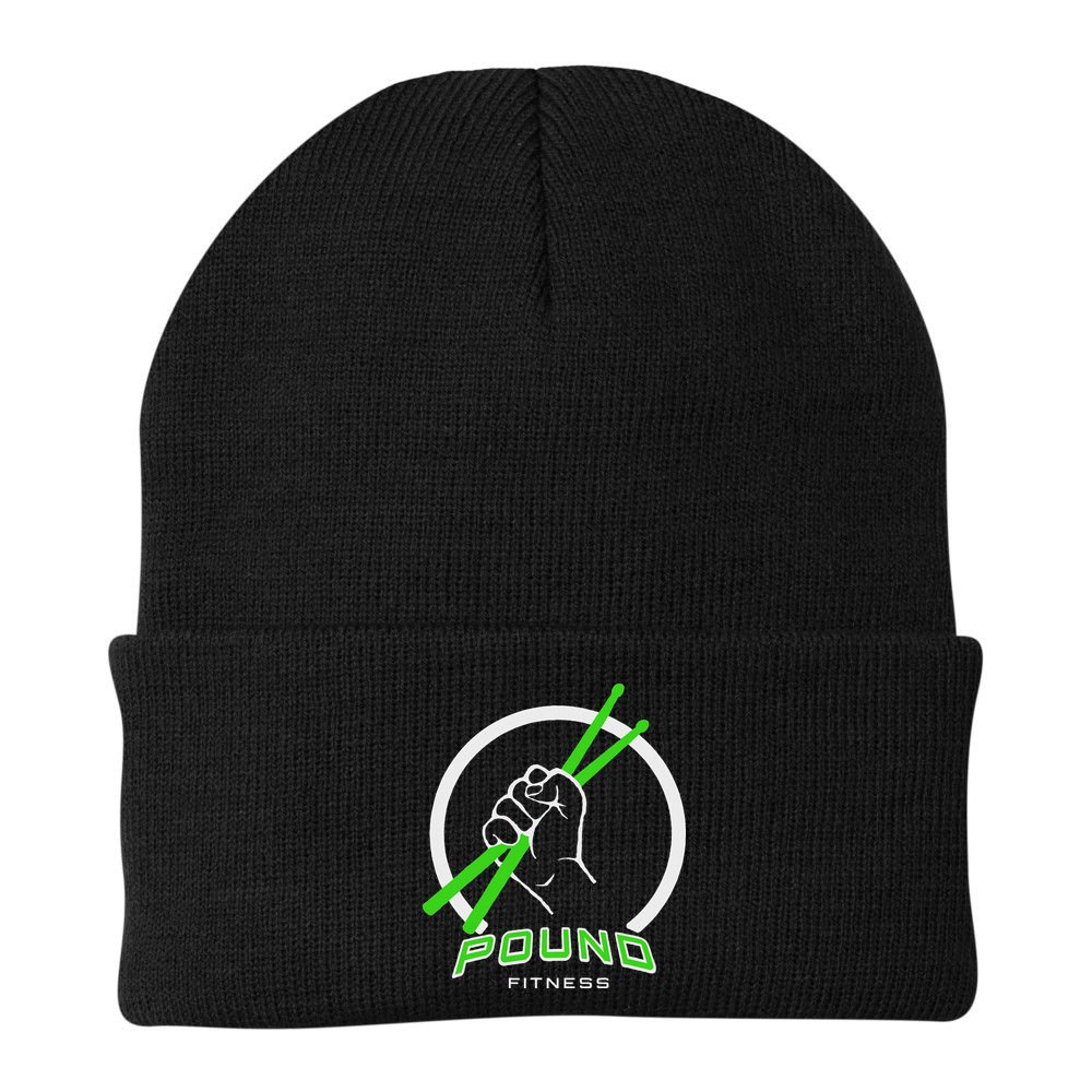 Pound Fitness With Drumsticks Graphic Beanie