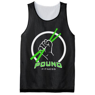 Pound Fitness With Drumsticks Graphic Mesh Reversible Basketball Jersey Tank