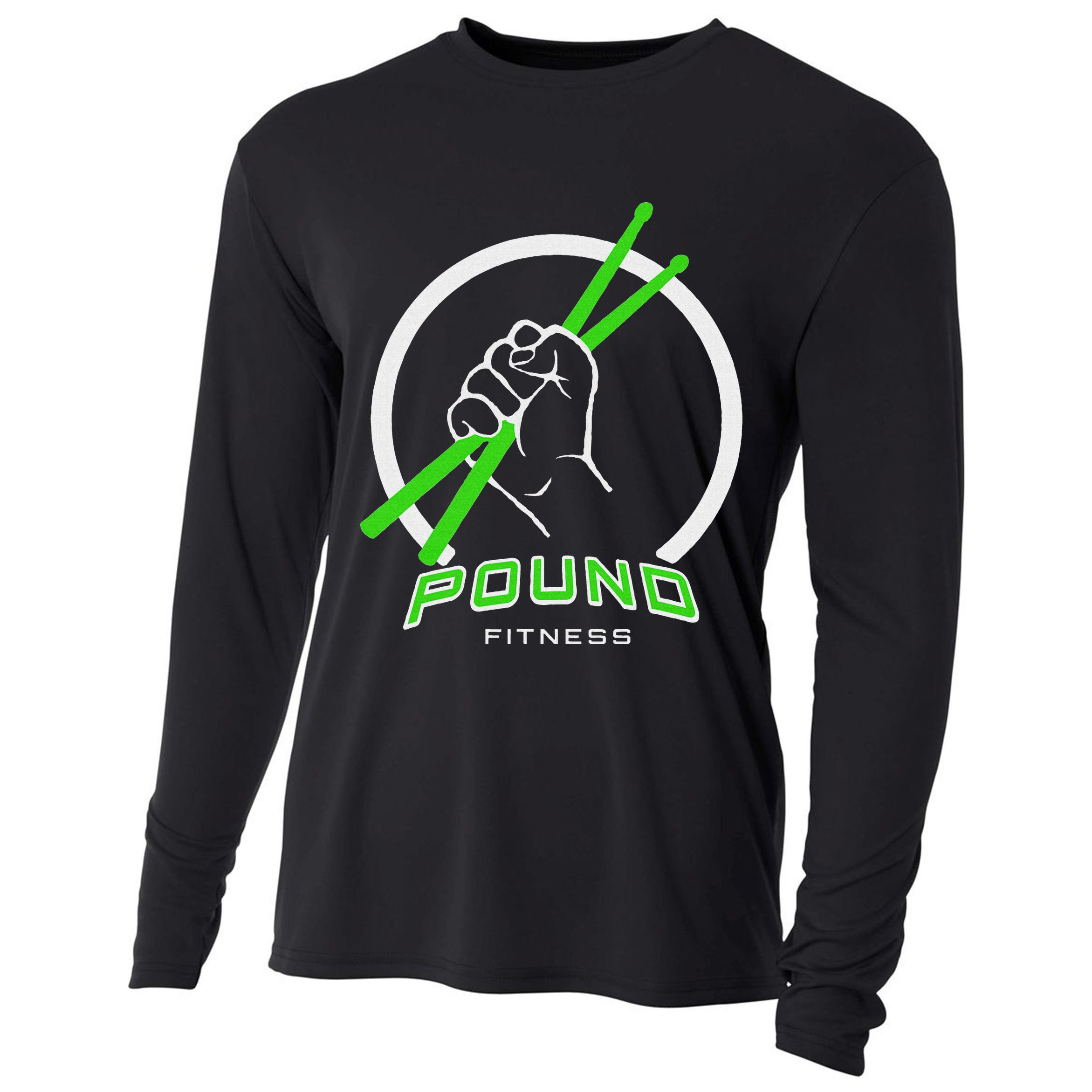 Pound Fitness With Drumsticks Graphic Cooling Performance Long Sleeve Crew