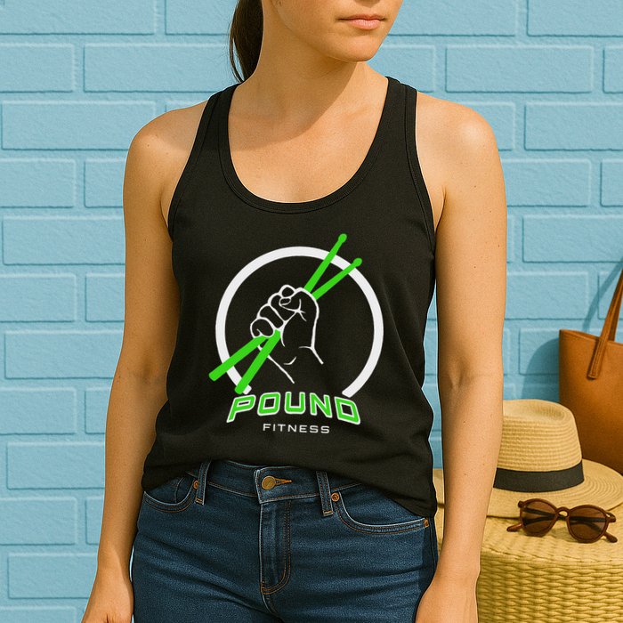 Pound Fitness With Drumsticks Graphic Womens Tank Top