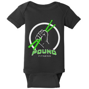 Pound Fitness With Drumsticks Graphic Baby Bodysuit