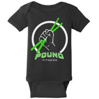 Pound Fitness With Drumsticks Graphic Baby Bodysuit