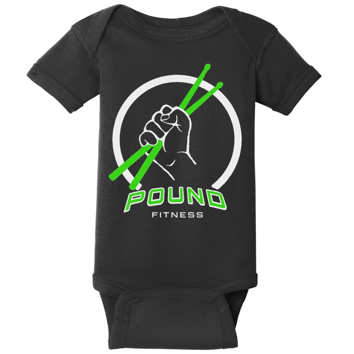 Pound Fitness With Drumsticks Graphic Baby Bodysuit