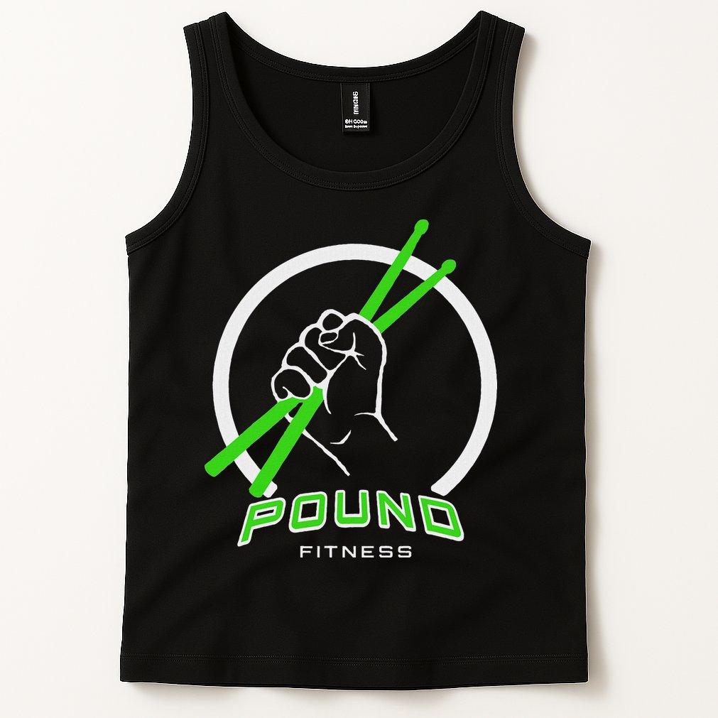 Pound Fitness With Drumsticks Graphic Tank Top