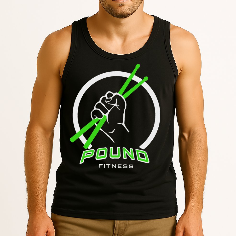Pound Fitness With Drumsticks Graphic Tank Top