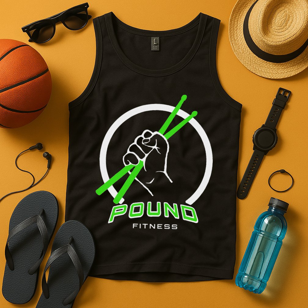 Pound Fitness With Drumsticks Graphic Tank Top