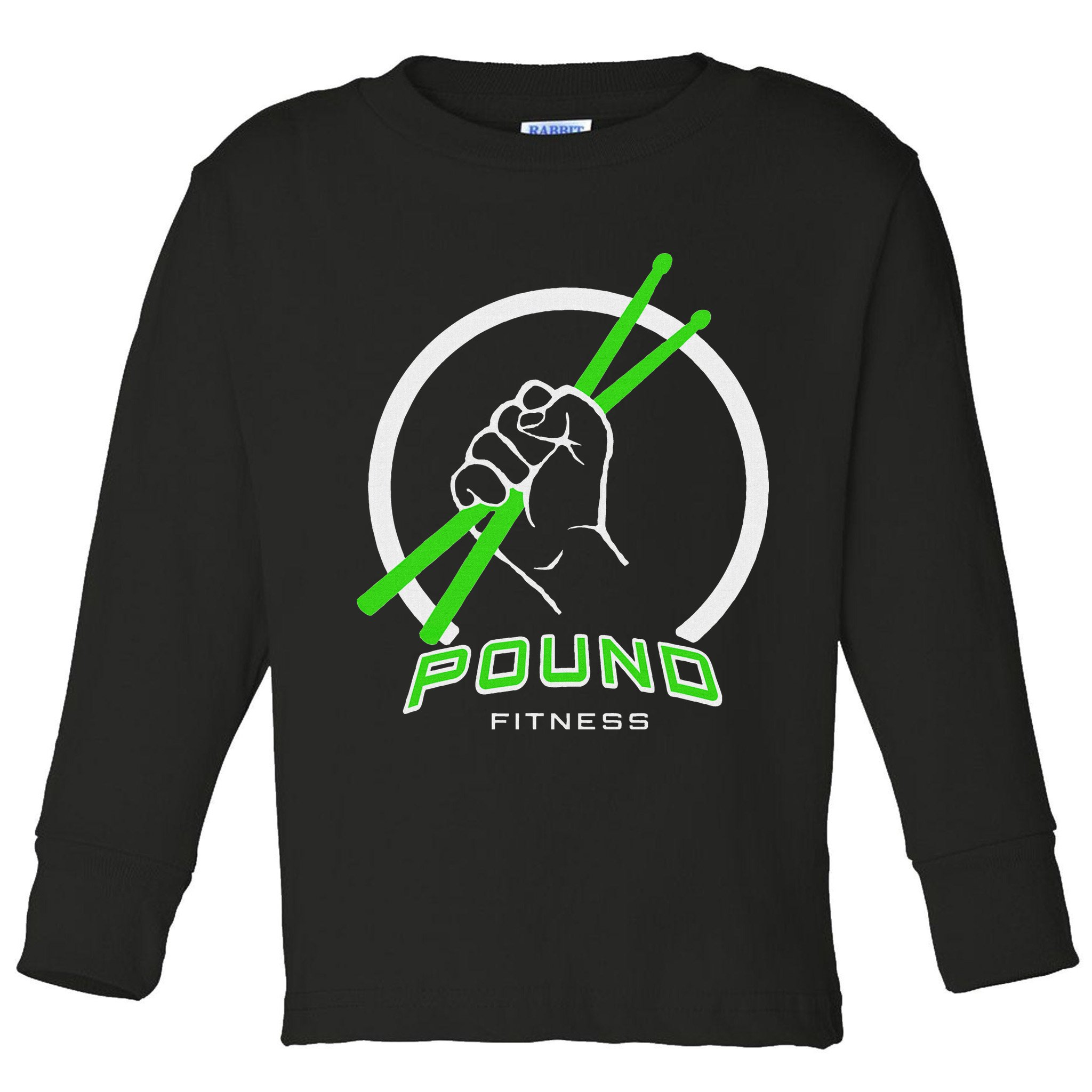 Pound Fitness With Drumsticks Graphic Toddler Long Sleeve Shirt