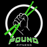 Pound Fitness With Drumsticks Graphic Cropped Pullover Crew