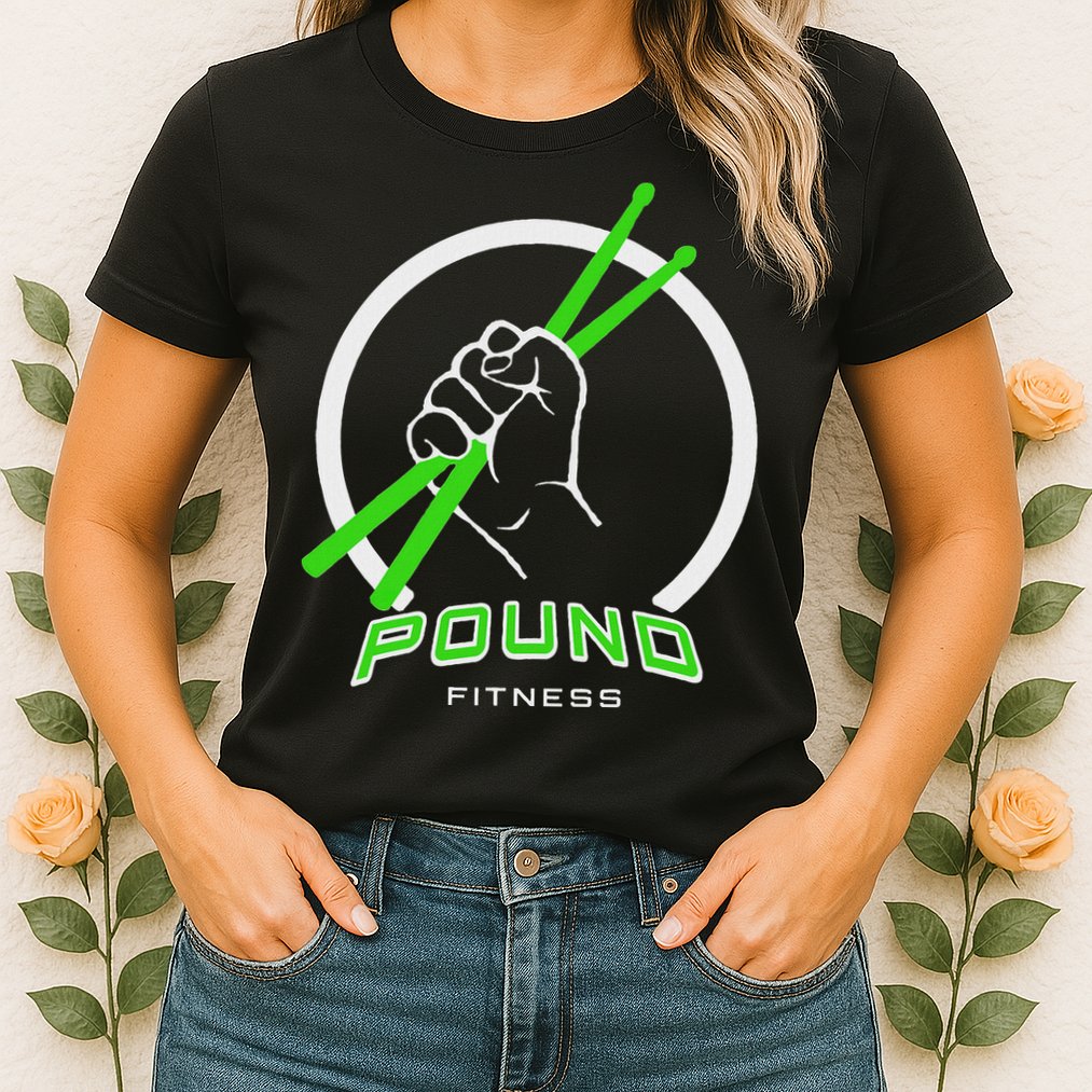 Pound Fitness With Drumsticks Graphic Womens T-Shirt