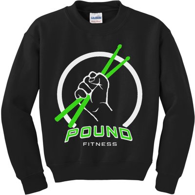 Pound Fitness With Drumsticks Graphic Kids Sweatshirt