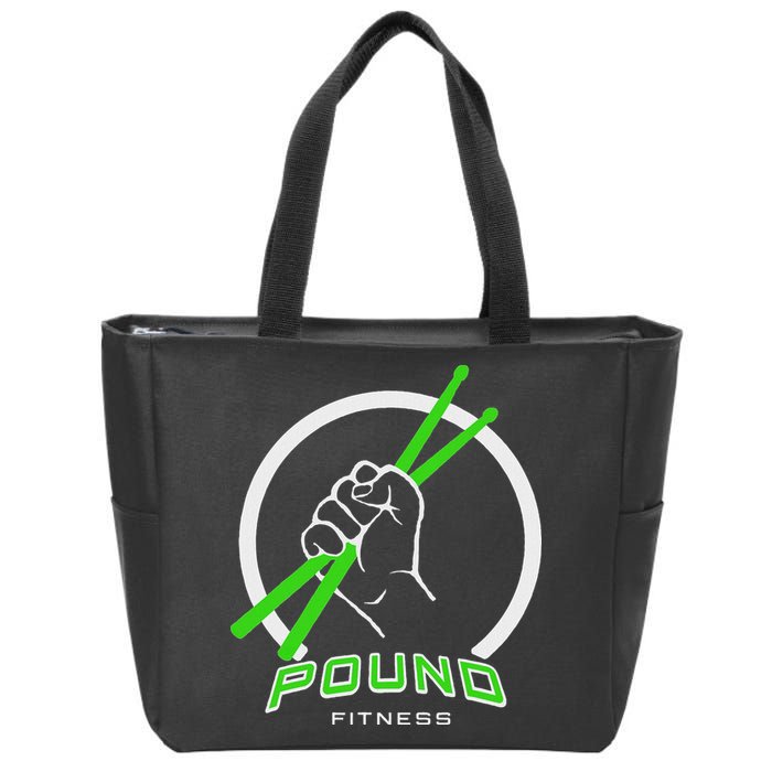 Pound Fitness With Drumsticks Graphic Zip Tote Bag