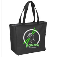 Pound Fitness With Drumsticks Graphic Zip Tote Bag