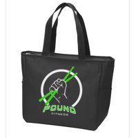 Pound Fitness With Drumsticks Graphic Zip Tote Bag