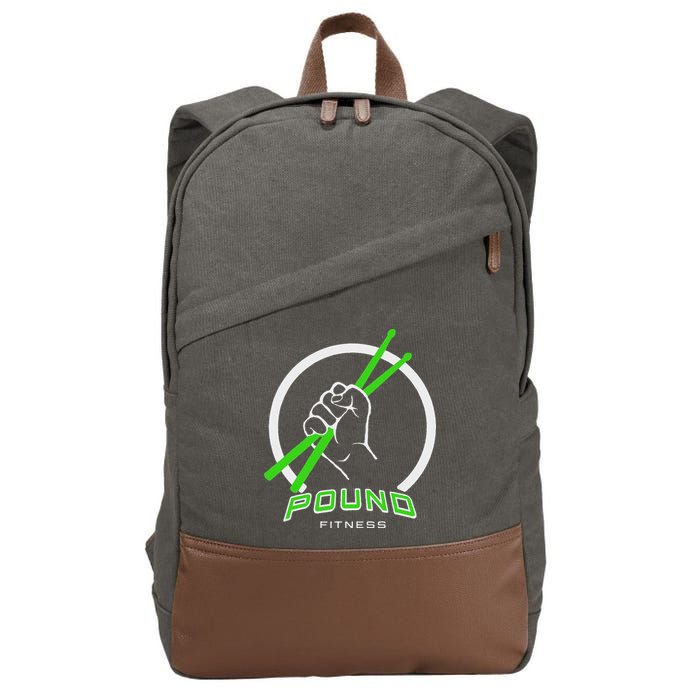 Pound Fitness With Drumsticks Graphic Cotton Canvas Backpack