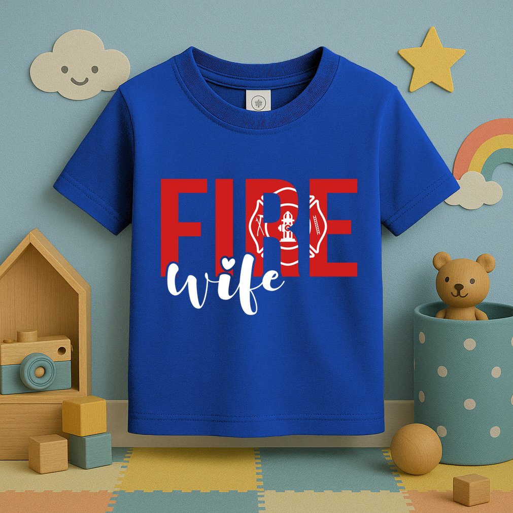 Proud Fire Wife Of Firefighter Wife Fire Wife Cool Gift Toddler T-Shirt