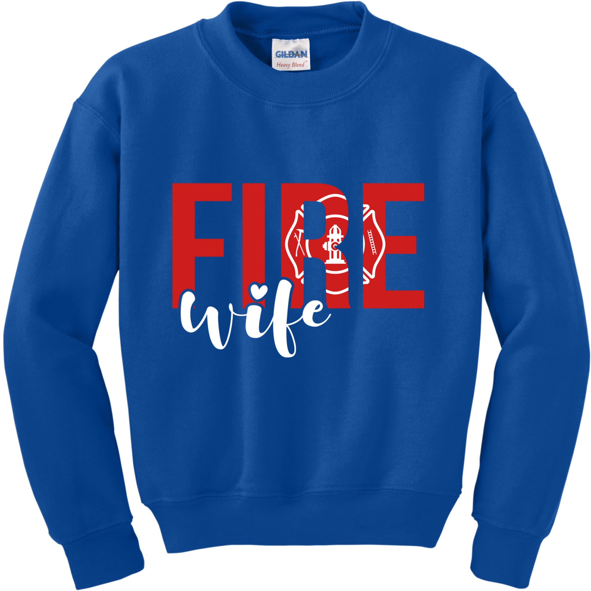 Proud Fire Wife Of Firefighter Wife Fire Wife Cool Gift Kids Sweatshirt