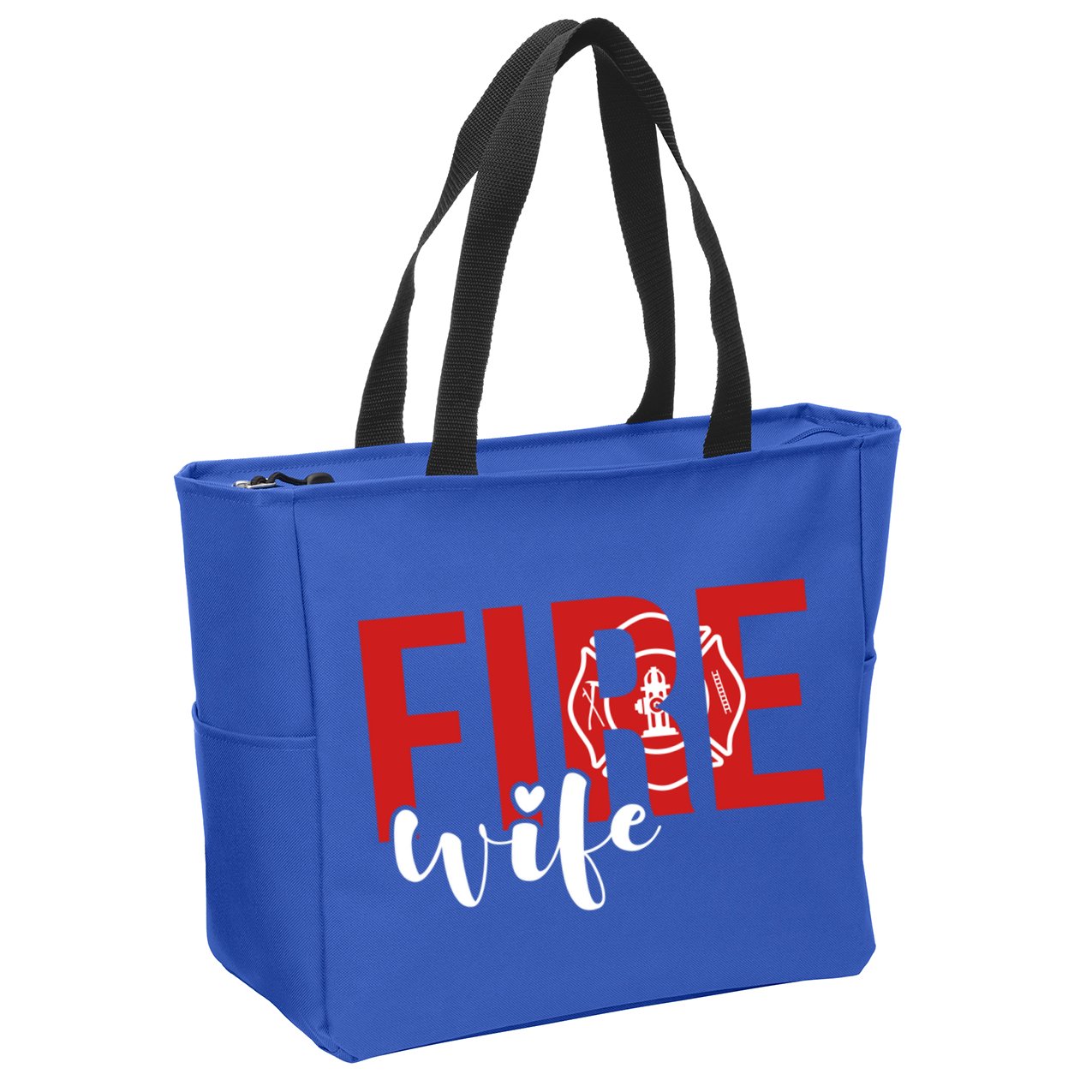 Proud Fire Wife Of Firefighter Wife Fire Wife Cool Gift Zip Tote Bag