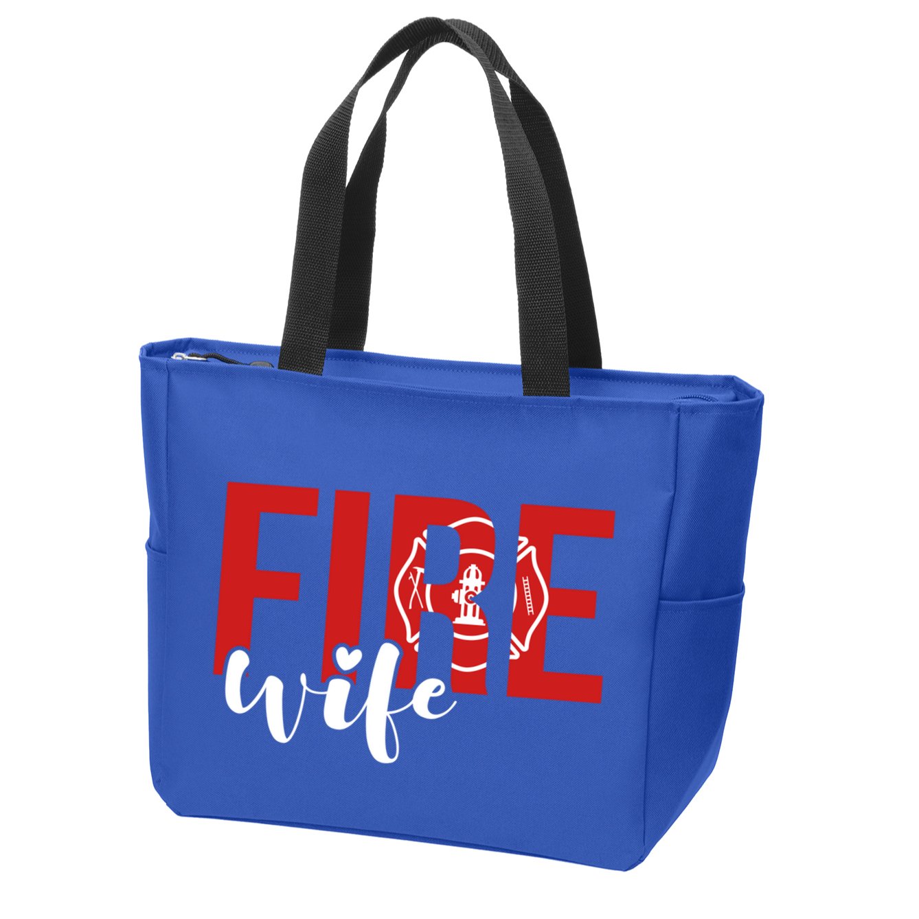 Proud Fire Wife Of Firefighter Wife Fire Wife Cool Gift Zip Tote Bag