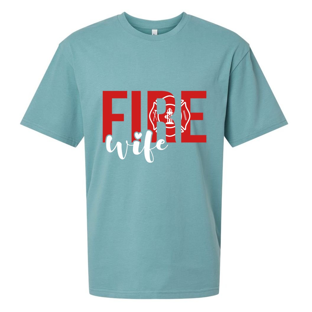 Proud Fire Wife Of Firefighter Wife Fire Wife Cool Gift Sueded Cloud Jersey T-Shirt