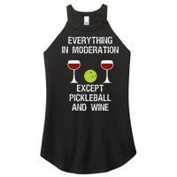 Pickleball Funny Wine Women’s Perfect Tri Rocker Tank