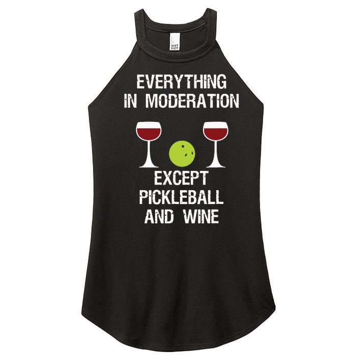 Pickleball Funny Wine Women’s Perfect Tri Rocker Tank