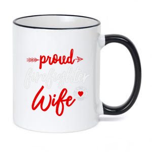 Proud Firefighter Wife gift Fireman's Husband boyfriend 11oz Black Color Changing Mug