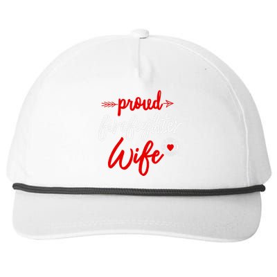 Proud Firefighter Wife gift Fireman's Husband boyfriend Snapback Five-Panel Rope Hat