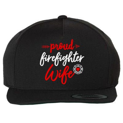 Proud Firefighter Wife gift Fireman's Husband boyfriend Wool Snapback Cap