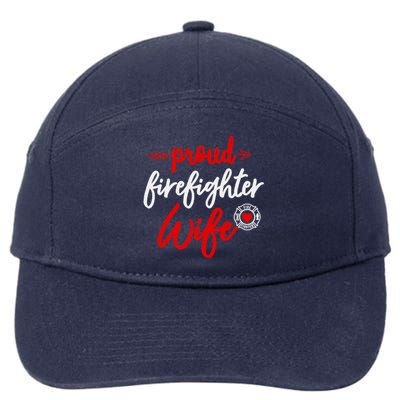 Proud Firefighter Wife gift Fireman's Husband boyfriend 7-Panel Snapback Hat