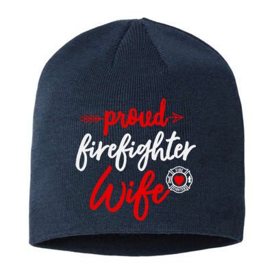 Proud Firefighter Wife gift Fireman's Husband boyfriend Sustainable Beanie