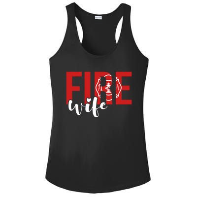 Proud Fire Wife Of Firefighter Wife Fire Wife Meaningful Gift Ladies PosiCharge Competitor Racerback Tank