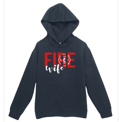 Proud Fire Wife Of Firefighter Wife Fire Wife Gift Urban Pullover Hoodie