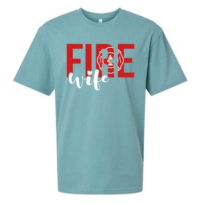 Proud Fire Wife Of Firefighter Wife Fire Wife Gift Sueded Cloud Jersey T-Shirt