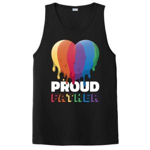 Proud Father With Rainbow Heart For Father's Day Gift PosiCharge Competitor Tank