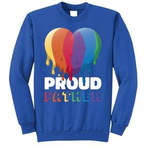 Proud Father With Rainbow Heart For Father's Day Gift Sweatshirt