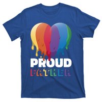 Proud Father With Rainbow Heart For Father's Day Gift T-Shirt