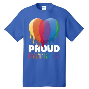 Proud Father With Rainbow Heart For Father's Day Gift Tall T-Shirt