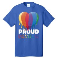 Proud Father With Rainbow Heart For Father's Day Gift Tall T-Shirt