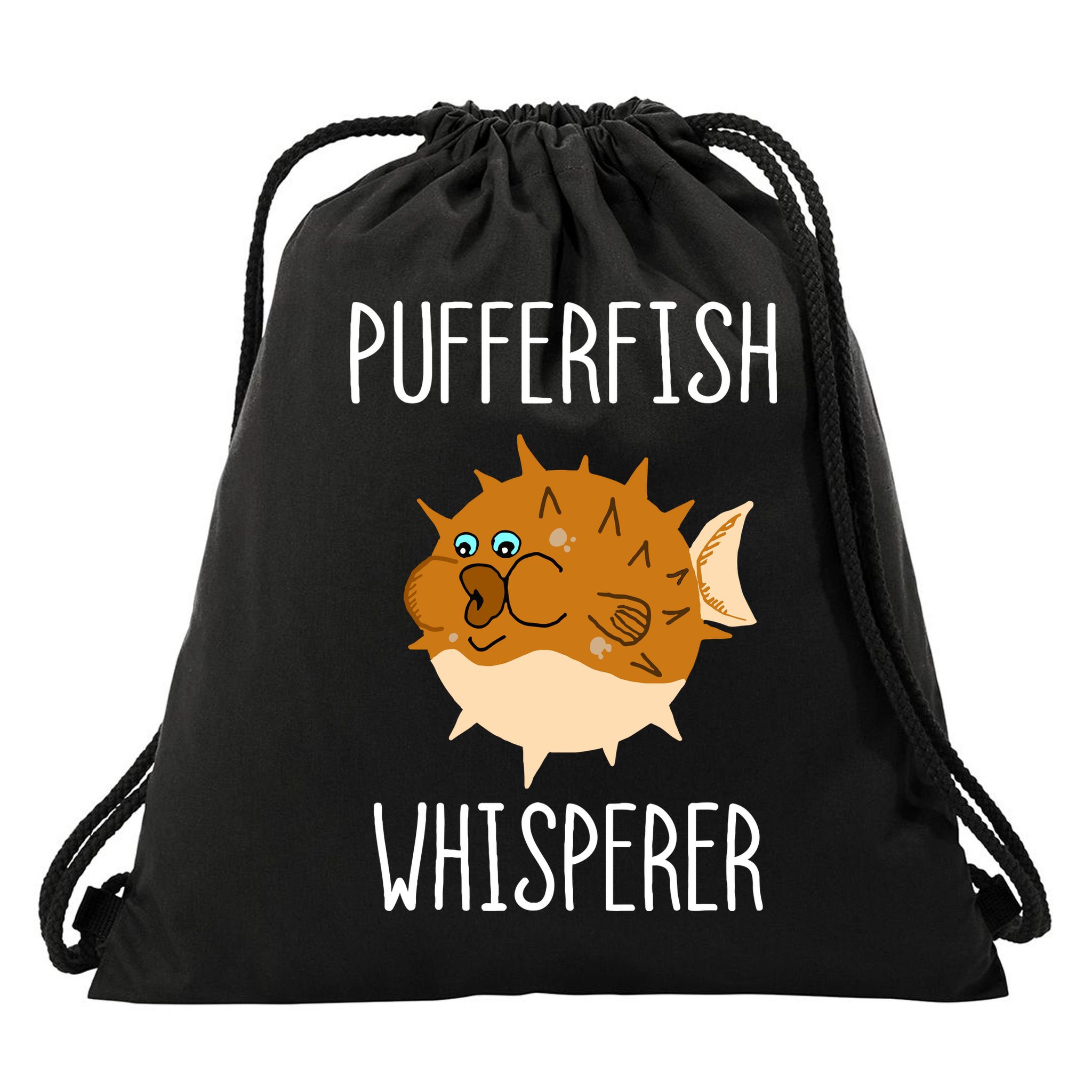 Puffer Fish Whisperer Buffer Fish Whisperer Ocean Fugo Fish Drawstring Bag