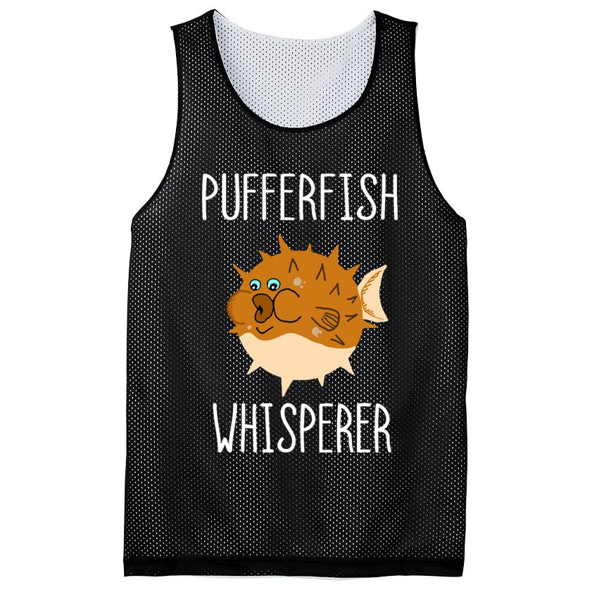 Puffer Fish Whisperer Buffer Fish Whisperer Ocean Fugo Fish Mesh Reversible Basketball Jersey Tank