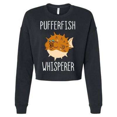 Puffer Fish Whisperer Buffer Fish Whisperer Ocean Fugo Fish Cropped Pullover Crew