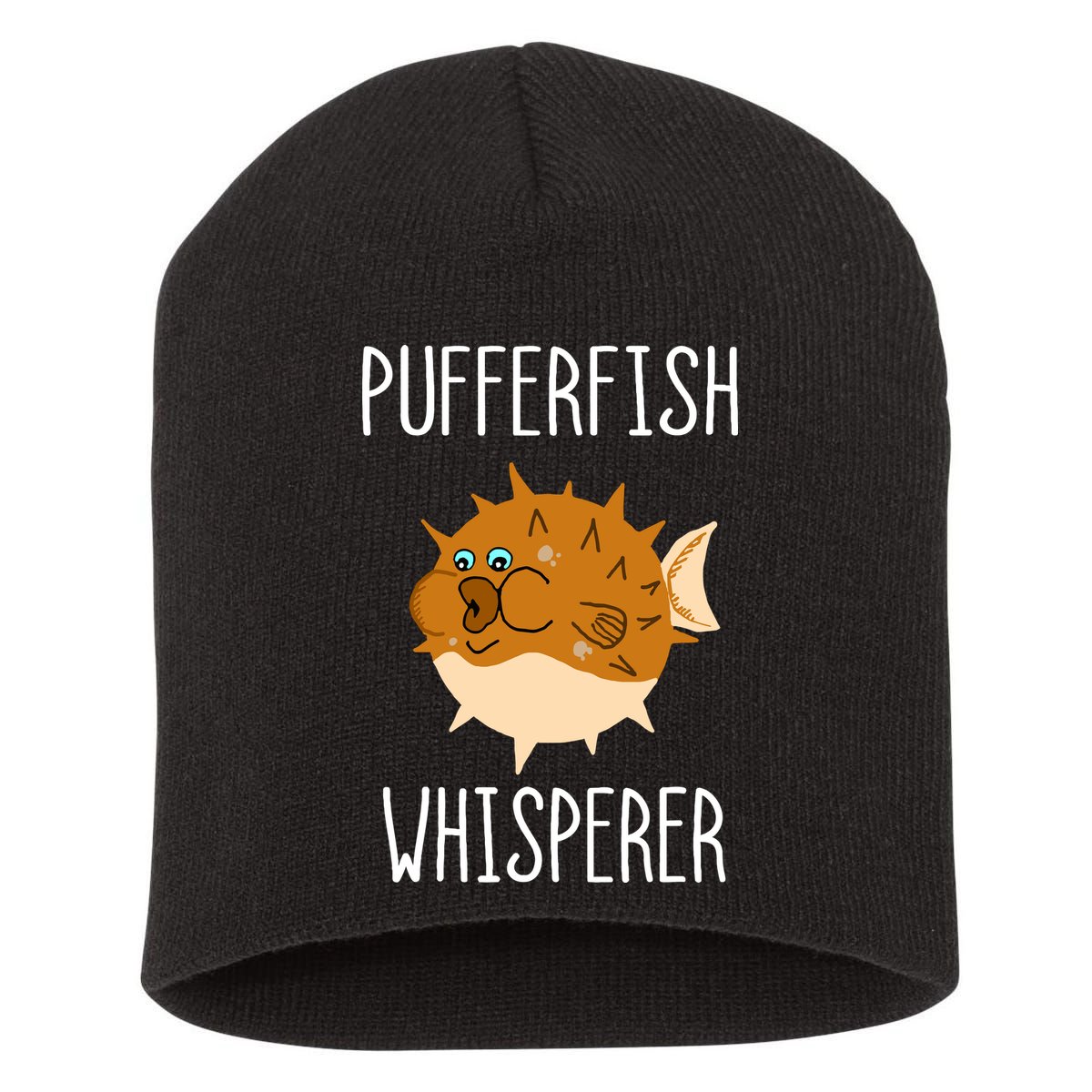 Puffer Fish Whisperer Buffer Fish Whisperer Ocean Fugo Fish Short Acrylic Beanie