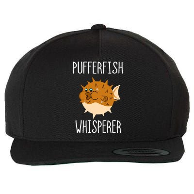 Puffer Fish Whisperer Buffer Fish Whisperer Ocean Fugo Fish Wool Snapback Cap
