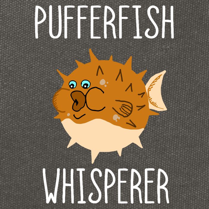 Puffer Fish Whisperer Buffer Fish Whisperer Ocean Fugo Fish Cotton Canvas Backpack