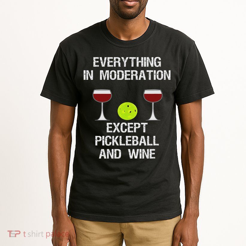 Pickleball Funny Wine Tall T-Shirt