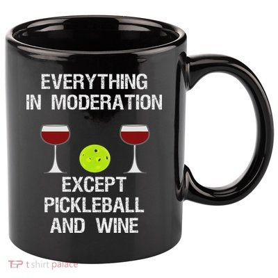 Pickleball Funny Wine 11oz C Handle Ceramic Mug