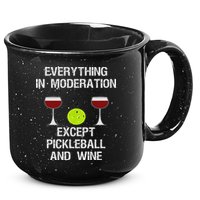 Pickleball Funny Wine 15oz Campfire Ceramic Mug