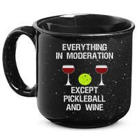 Pickleball Funny Wine 15oz Campfire Ceramic Mug