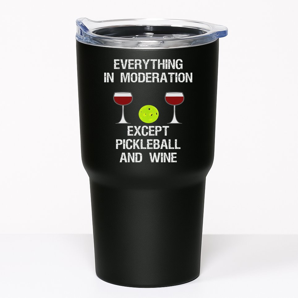Pickleball Funny Wine Tumbler